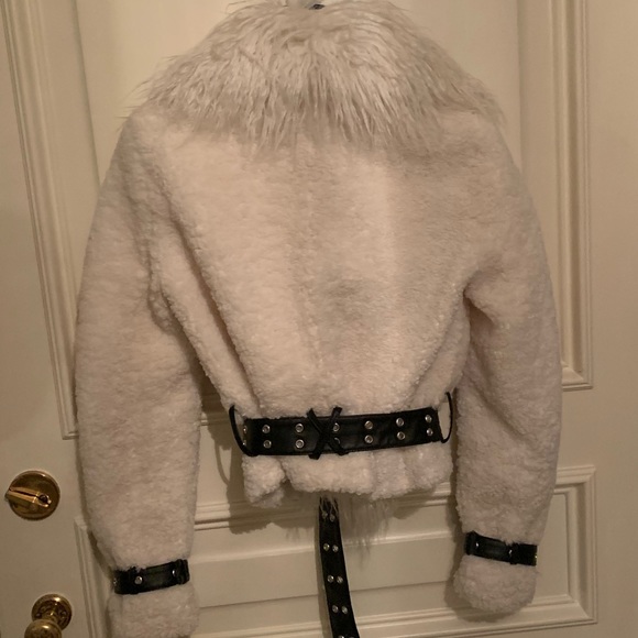 Moto style Faux Fur Jacket bought on Revolve - Picture 4 of 6